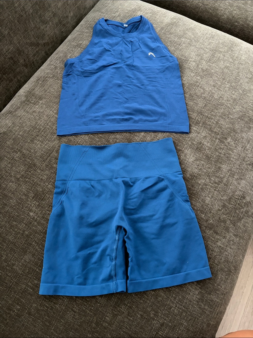 Oner Active Blue Women's High-Waist Bike Shorts